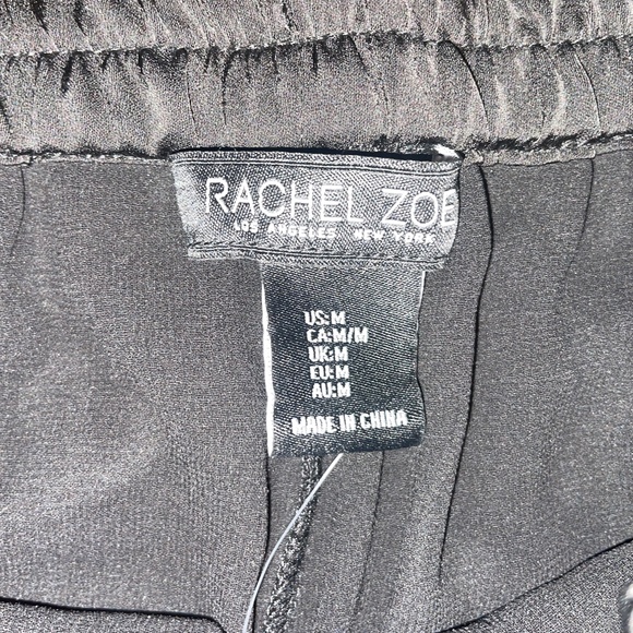 Brand New Rachel Zoe Black Satin Sequin Embellished Wide Leg Trousers - Picture 10 of 13